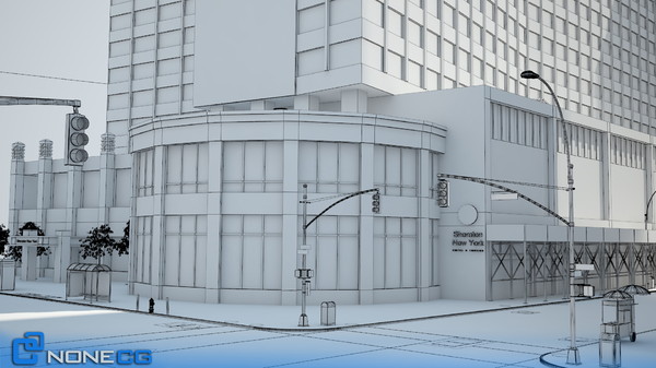 3d model new york broadway 7th - NYC Broadway - 7th Avenue Set 2... by NONECG